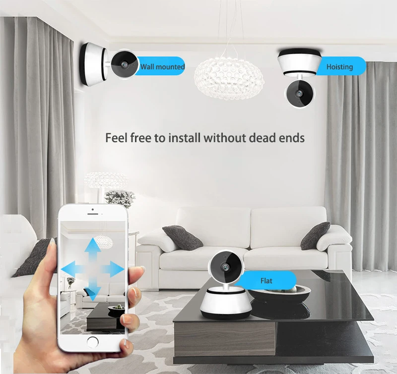 HD беспроводная Wifi камера, домашний монитор безопасности, широкоугольная камера для помещений, поддержка ночного видения, детская камера для сна