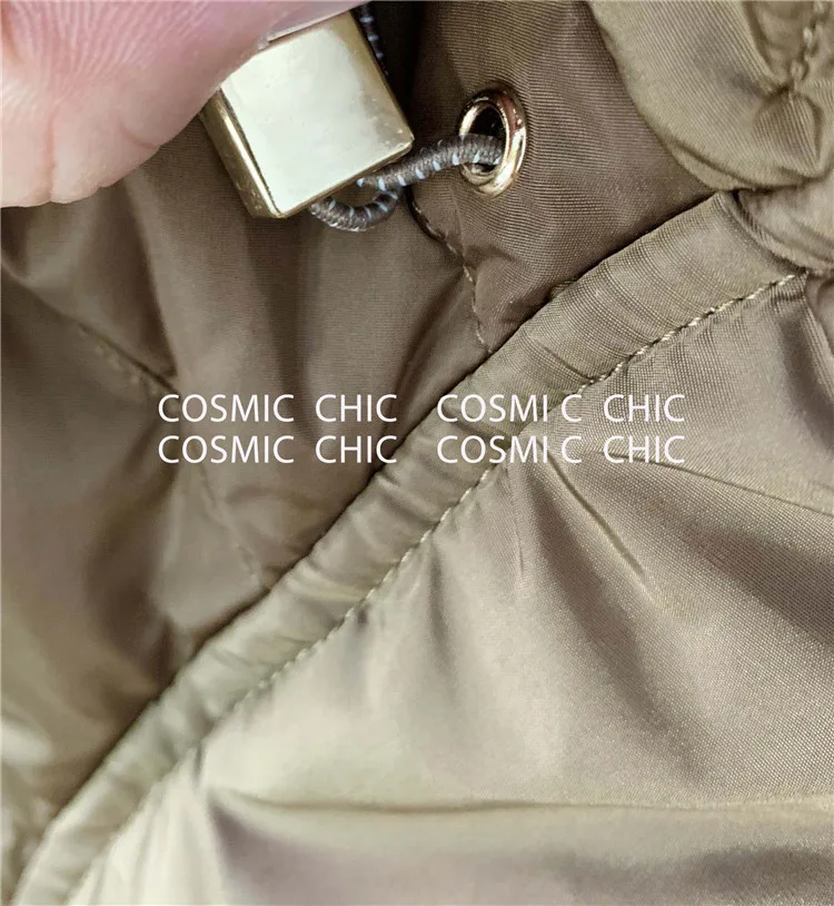 Cosmicchic,, для отдыха, длинный, однотонный, теплый, женский, зимний пуховик, Воротник из лисьего меха, с капюшоном, однобортное пальто