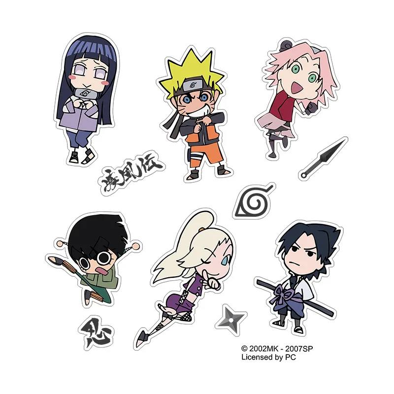 Officially Licensed Naruto Character Cosplay Sticker Set