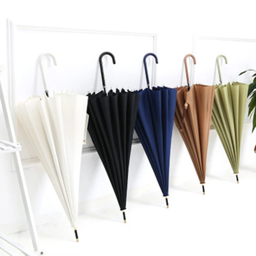 

Automatic Double Layer 16 Bone Long Handle Umbrella 5 Color Optional Umbrella Rain Women Fashionable Gift Ideas AYS003