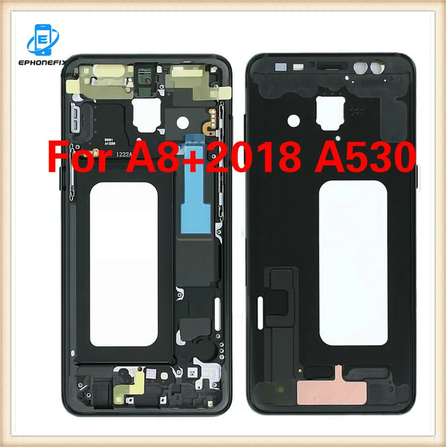 1pcs LCD Front Frame Middle Housing Bezel Chassis For Samsung Galaxy A8 2018 A530 A530F Back Faceplate With Side Buttons Parts | Мобильные