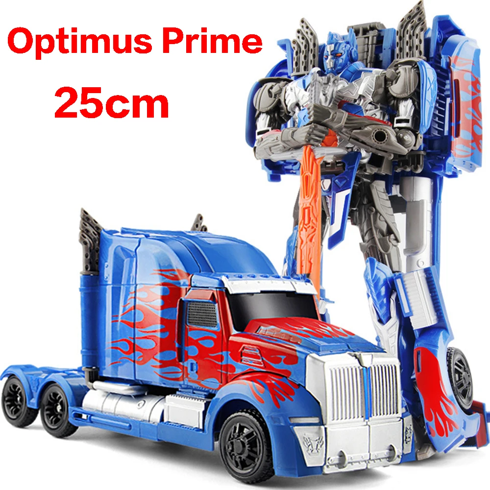 

25CM Optimus Prime Hornet Battle Blades Transformation Robot Car Toy Model Series Movie 5 Deformation Robot ABS Toys Kids Gift