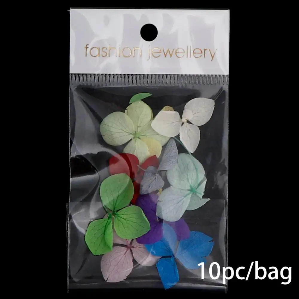 10/50/100 ПК засушенные цветы, нейл-арта украшения DIY натуральной прессованной Флора гель маникюрные наклейки лист гортензии 3D Декор ногтей советы - Цвет: 01