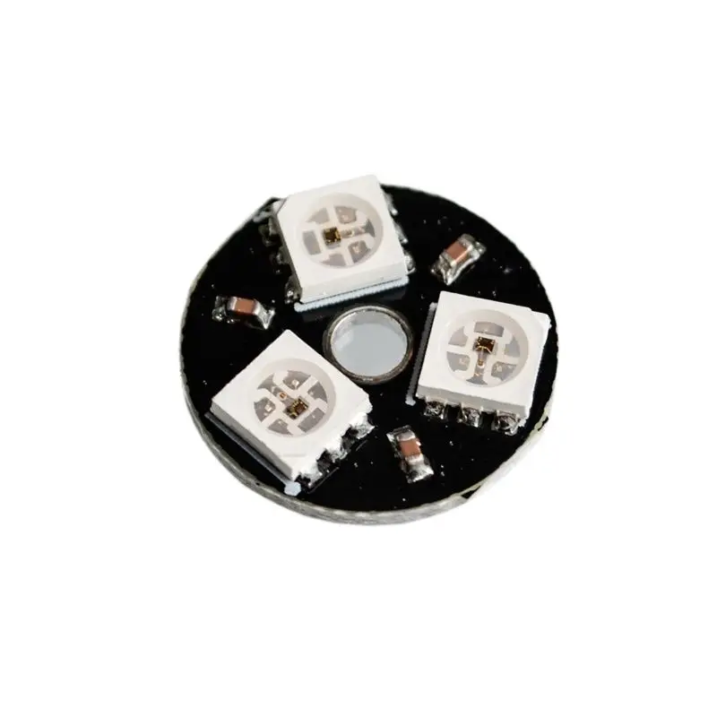 

3 digits WS2812 RGB LED full-color driver colorful lights round smart