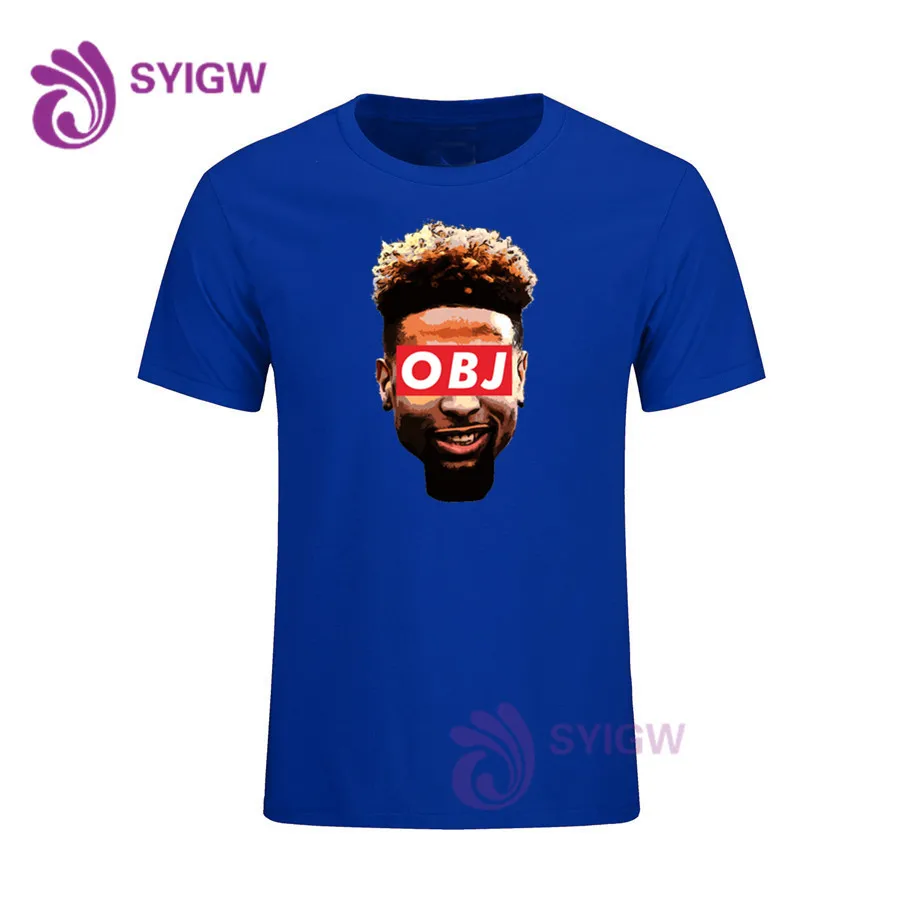 Хлопок Odell Beckham Jr принт повседневные мужские футболки с круглым вырезом Модные мужские топы Мужские футболки с коротким рукавом мужские футболки 1205-25