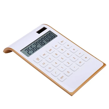 

Calculator, Slim Elegant Design, Office/Home Electronics, Dual Powered Desktop Calculator, Solar Power, 10 Digits, Tilted LCD Di