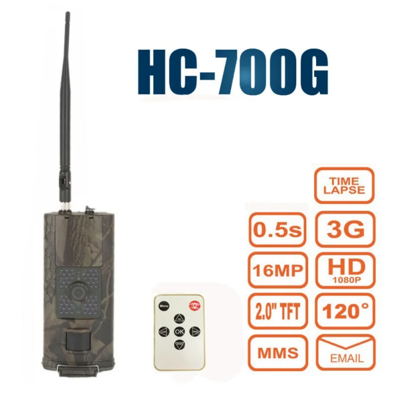 Охотничья камера HC700G 16MP охотничья камера 3g GPRS MMS SMTP SMS 1080P ночного видения