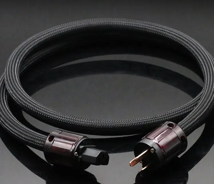 Аудио Удлинительный кабель Audiocrast из чистой черной меди HIFI американский сетевой