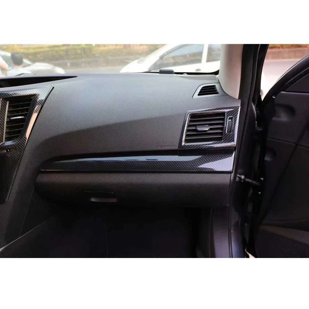 Для Subaru Outback 2010 2011 2012 2013 2014 LHD украшения для приборной панели автомобиля полоски