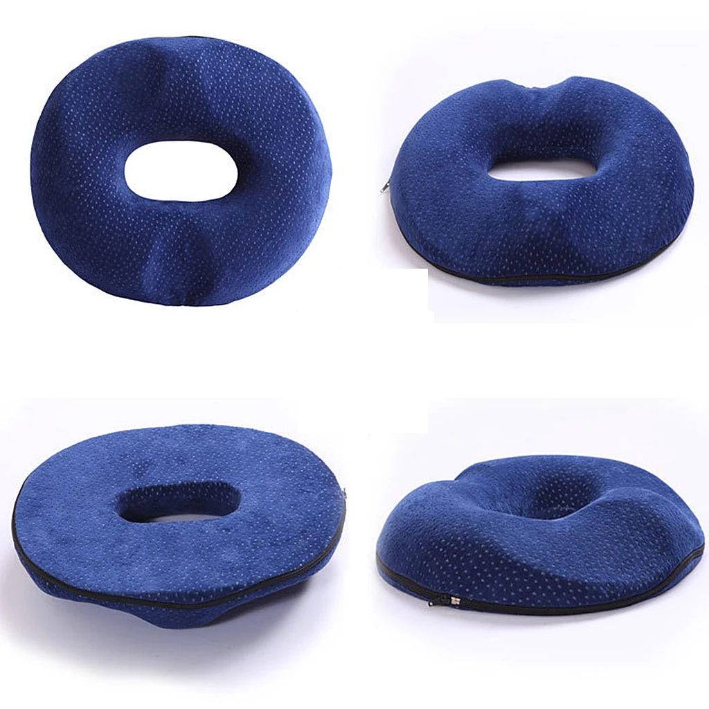 Memory Foam Ring Cushion Donut Pressure Relief Cushion for Travel Car Home Office Sporting Plane