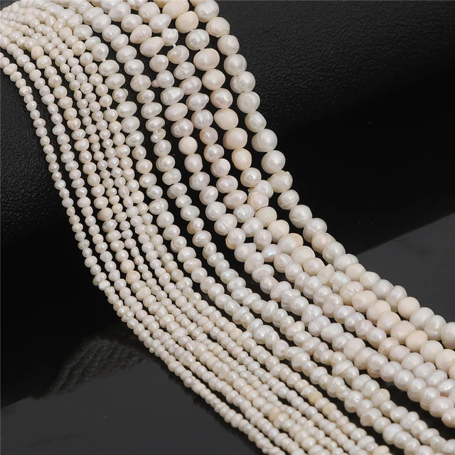 Natural Pearl Beads Freshwater White  Freshwater Pearls Making Jewelry -  Natural - Aliexpress