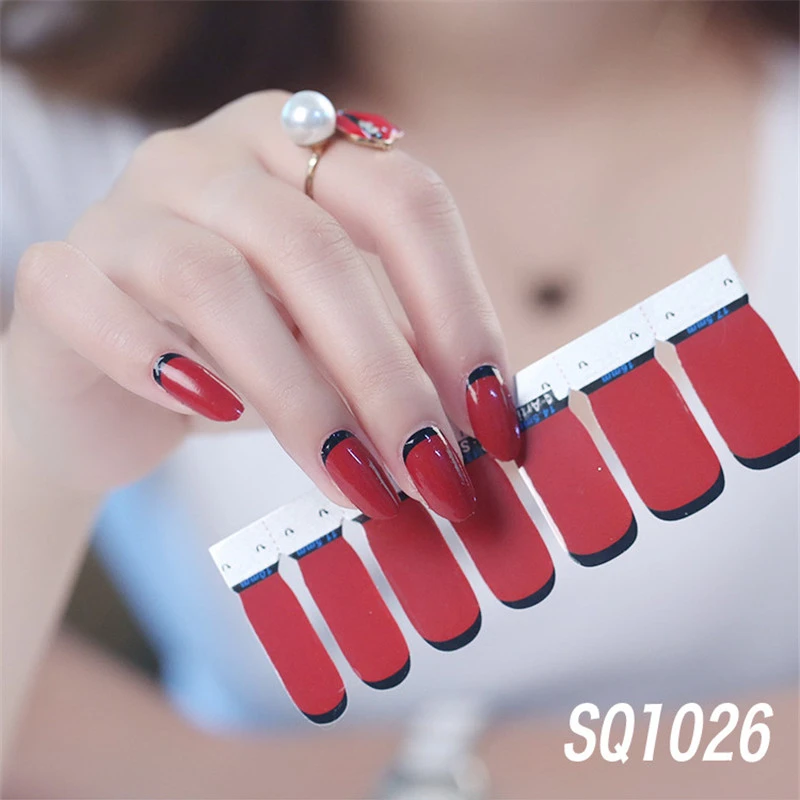 SQ1026 Сплошной цвет ногтей Стикеры самоклеящаяся DIY Стикеры наклейки матовый Scrub Маникюр наклейки для ногтей Фольга нейл-арта украшения - Цвет: SQ1026