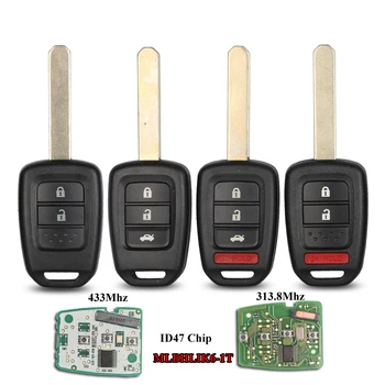 Keyforkess 2 1/4 Pulsante Car Key Fob PCF7961 Chip di Chiave a Distanza Fob per Honda 2013-2015 crv 2013-2017 Accord Civic MLBHLIK6-1T