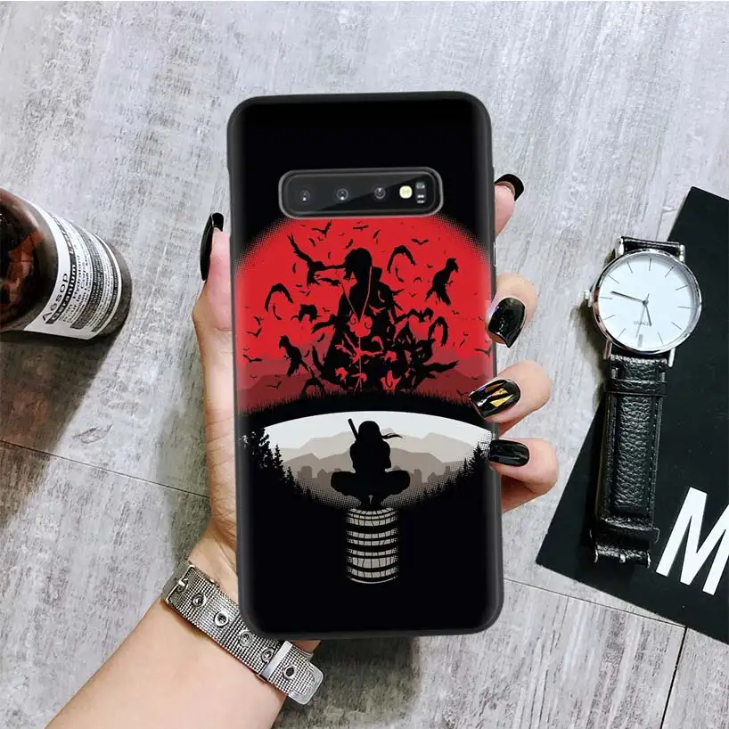 BA081-6 Наруто Аниме Темный мультфильм черный чехол для телефона samsung Galaxy S10+ Plus Lite Note 10 9 8 S9 S8 J4 J6+ Plus S7 S6 Edge cap - Цвет: BA081-6