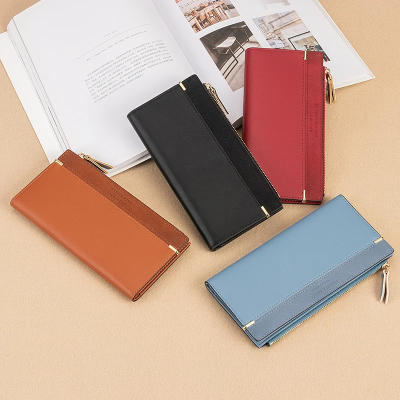 2020 New Women's Wallet Medium Long Korean Fashion Vertical Card Holder Leather Leather Zip Coin Purse 2020 New Women's Wallet Medium Long Korean Fashion Vertical Card Holder Leather Leather Zip Coin Purse