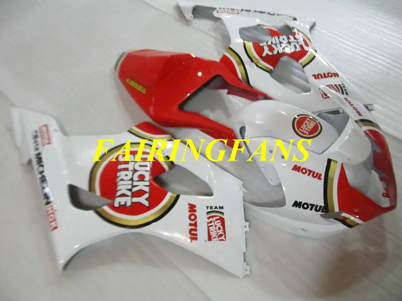 Инжекторный комплект для GSXR600 750 K1 01 02 03 GSXR 600 GSXR750 2001 2002 2003 белый красный Обтекатели Кузов+ подарки SH55