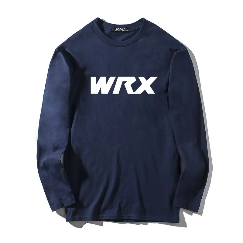 Мужская футболка, 100 хлопок, WRX, Спортивная, седан, автомобиль, футболка, хип-хоп, мужская и женская, унисекс, с длинным рукавом, повседневная, хлопковая, летняя, 7H7N8 - Цвет: Navy