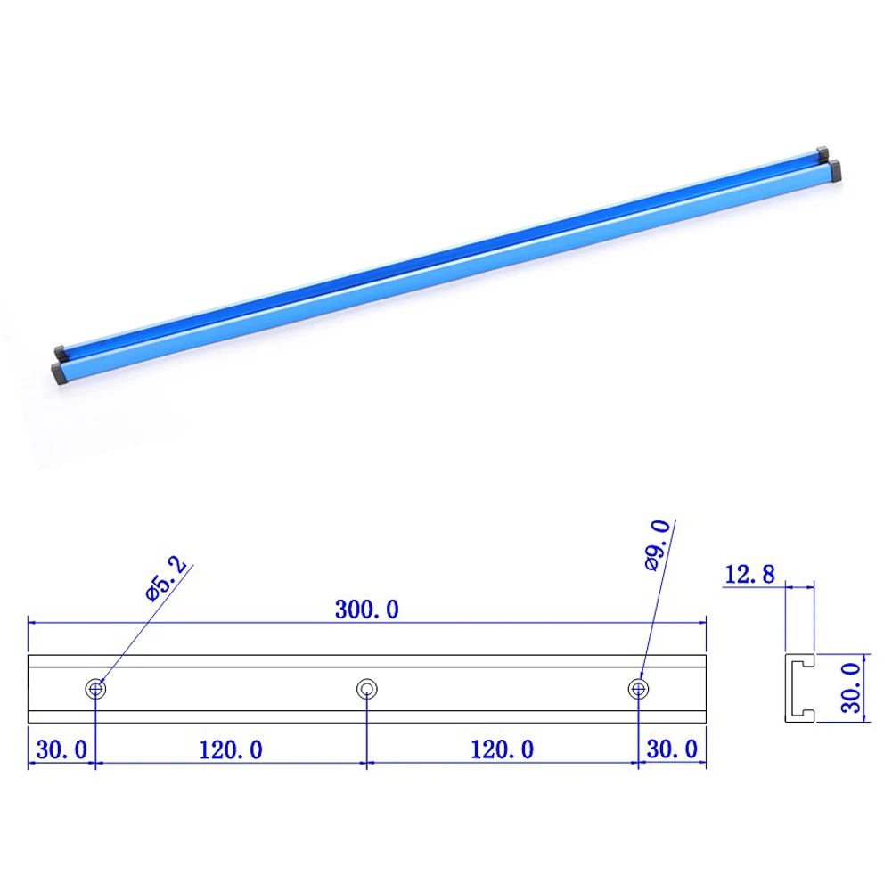 T-Rail T Track For Table Saws Splitters Woodworking Tools Chute 300MM for Woodworking Chute Pusher Electric Circular Saw Workben