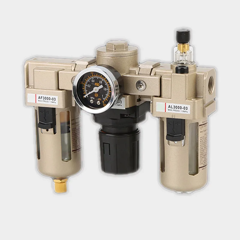 

AC3000-3 Pneumatic Air Filter Regulator Lubricator Combination Oil-water separator air source treatment air compressor