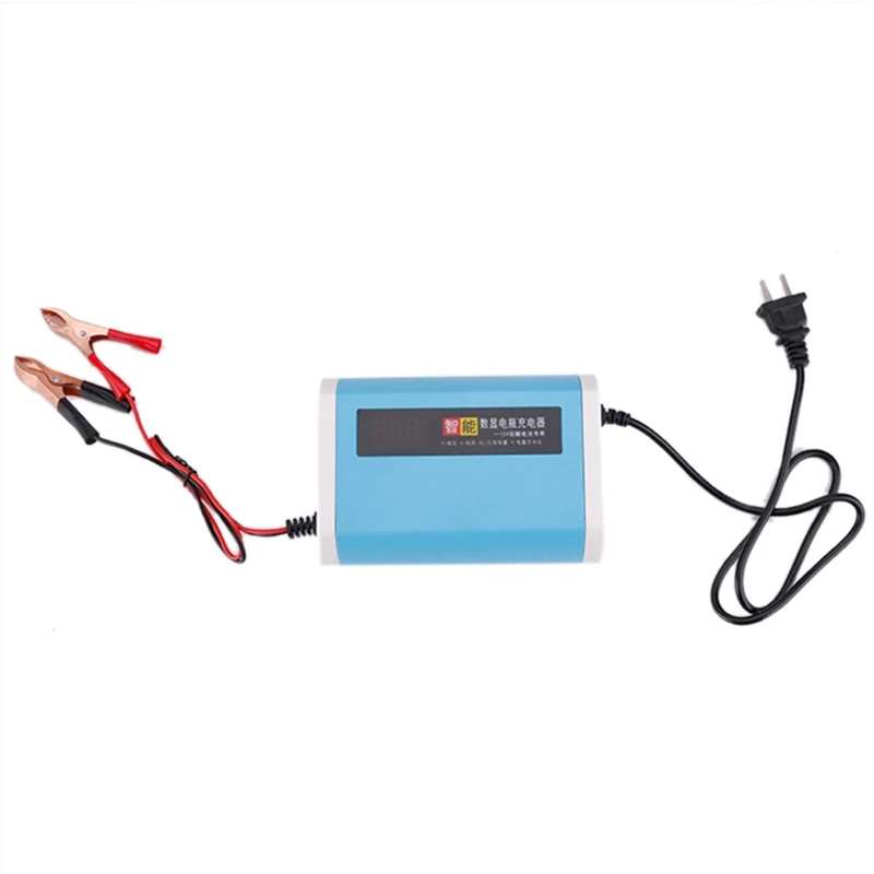 

12V 6A Lcd Digital Display Car Battery Charger For 12 Volt 20 To 120 Automotive Motorcycle Lead-Acid Batteries 220V