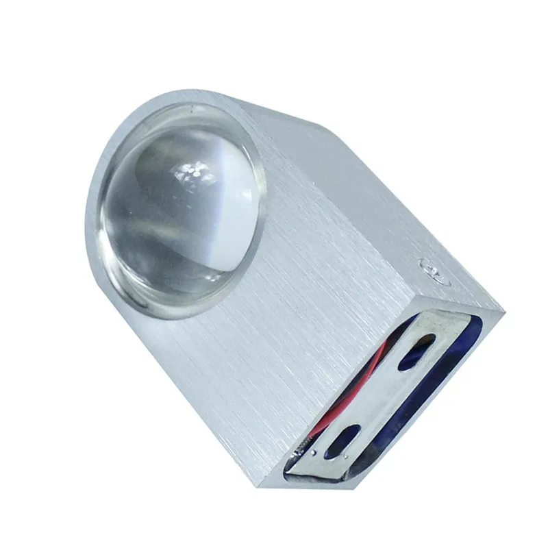 Modern Wall Sconce Lights Crystal Convex Lense Up And Down Aluminum Lighting Fixture 2W 6W Wall Lamp For Home Room Decoration