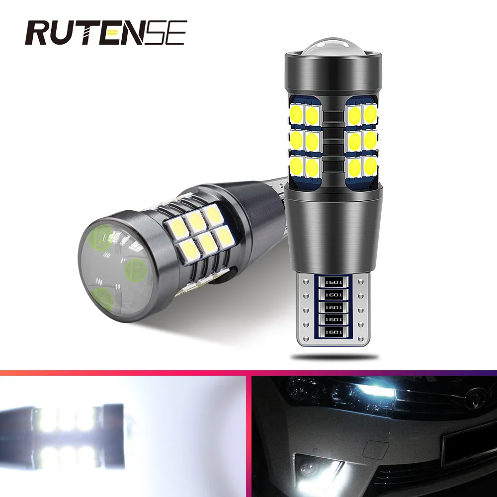 

W16W LED T15 921 912 3030 27SMD Auto Backup Reserve Light Tail Signal Lamp Super Bright LED T15 Car Bulb With Lens 12V 24V White