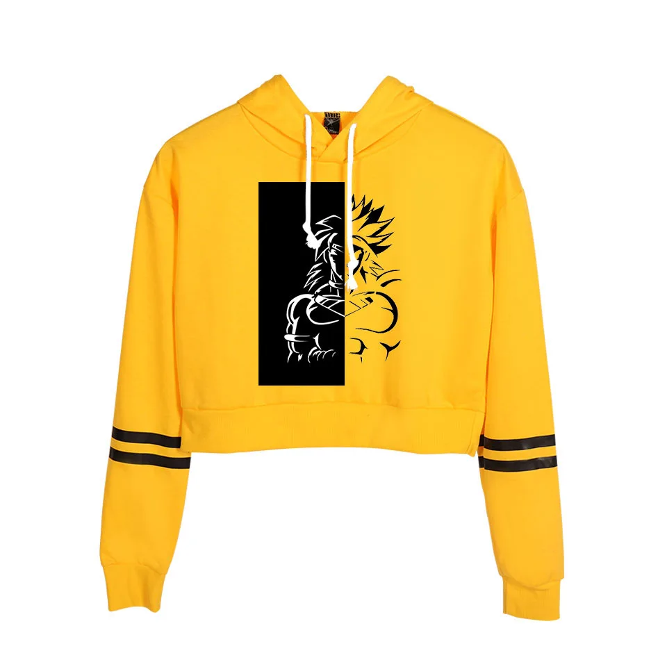 Принт толстовка с драконом sweashirts короткие сексуальные толстовки для женщин укороченный топ рубашка Повседневный пуловер с капюшоном одежда с длинными рукавами