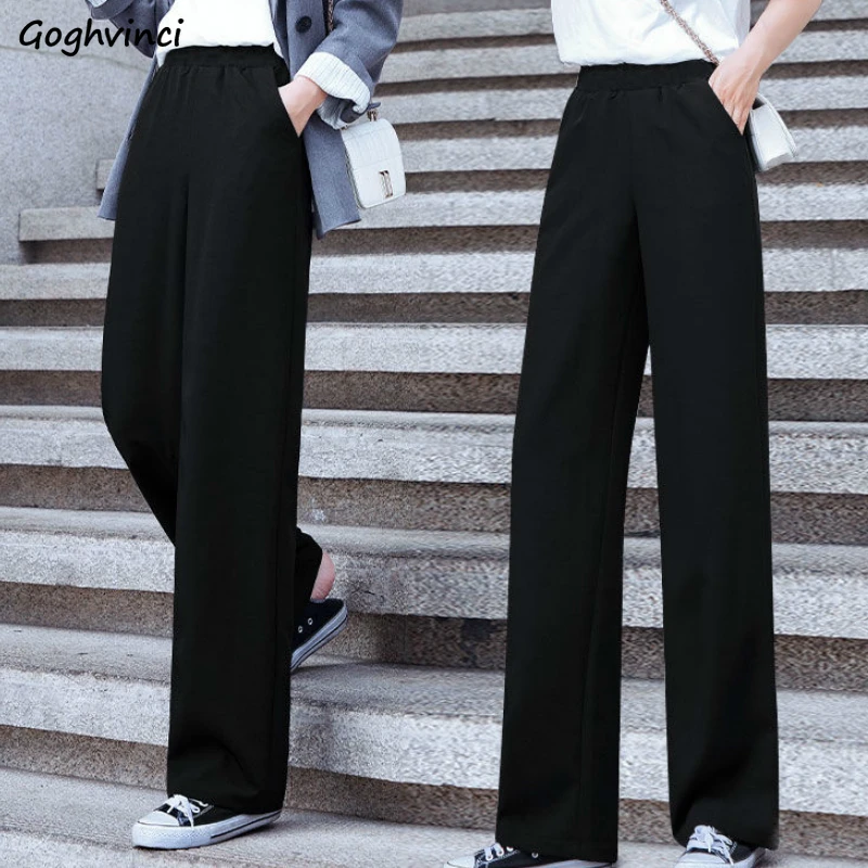 Pantalones informales holgados para mujer, pantalones de pierna ancha, Harajuku, talla grande 3XL