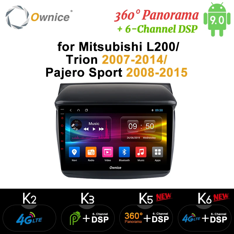 Ownice 360 Panorama 2Din Car Radio Octa Core Android 9.0 GPS Navi for Mitsubishi L200 / Trion 2007-2014 Pajero Sport 2008-2015 | Автомобили