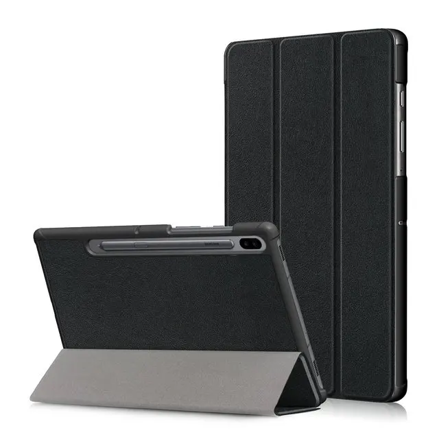 Black Складной умный чехол для samsung Tab S6 10,5 чехол T860 T865 планшет Folio кожаный для samsung Galaxy Tap S 6 10,5 ''чехол - Цвет: Black