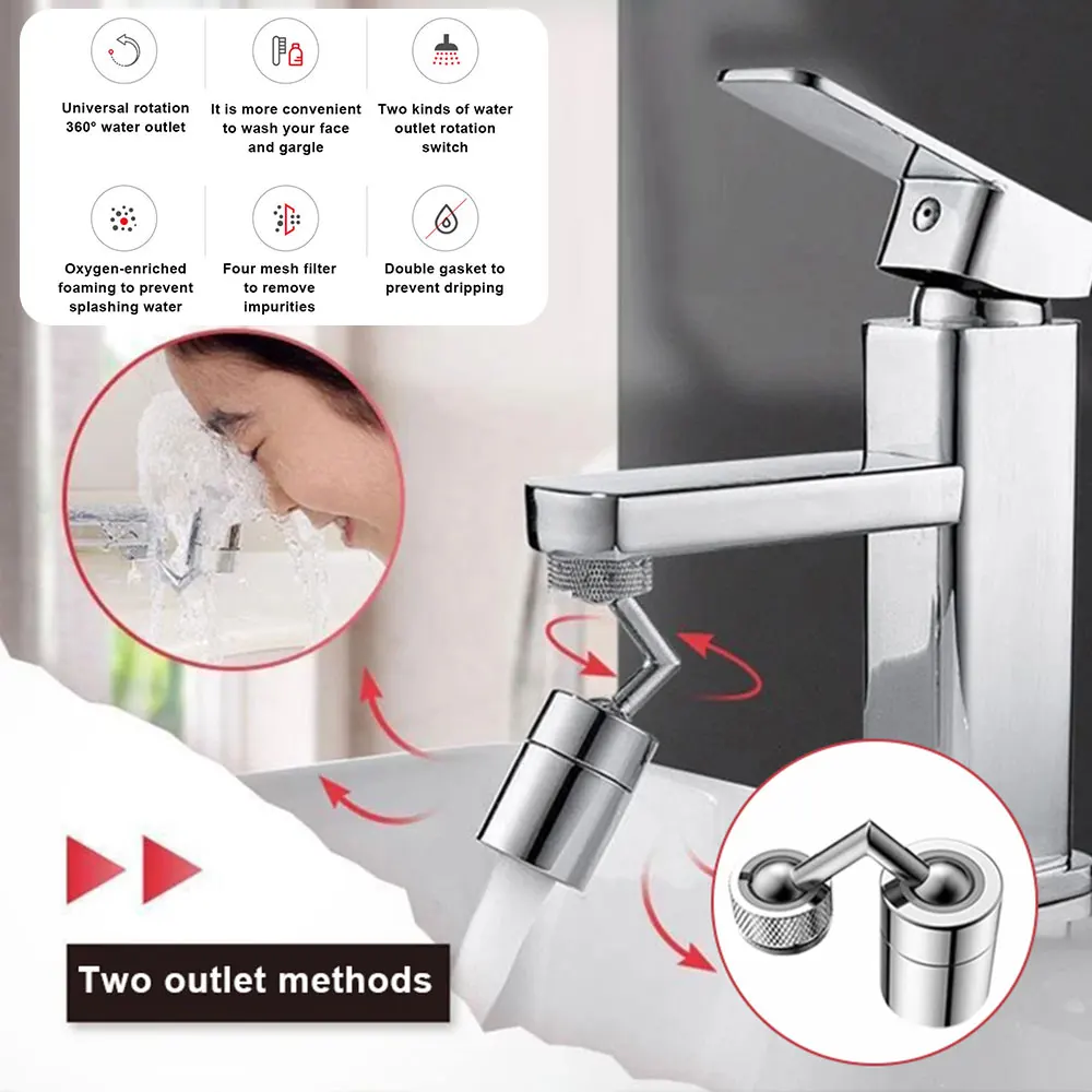 

Shower Faucet Universal Multi-function Cleaning Tool Kitchen Tap Practical Stainless Steel