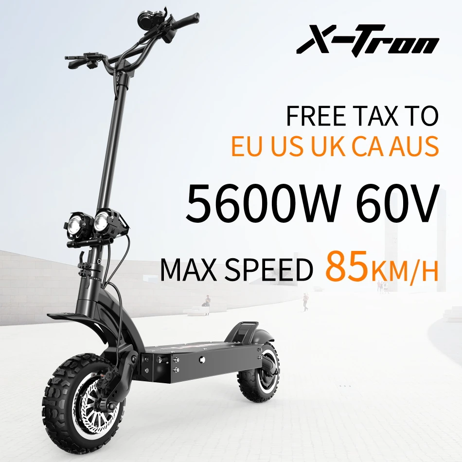90km/h 11inch Wheel Escooter 60 Mph Electrique Dual Motor E