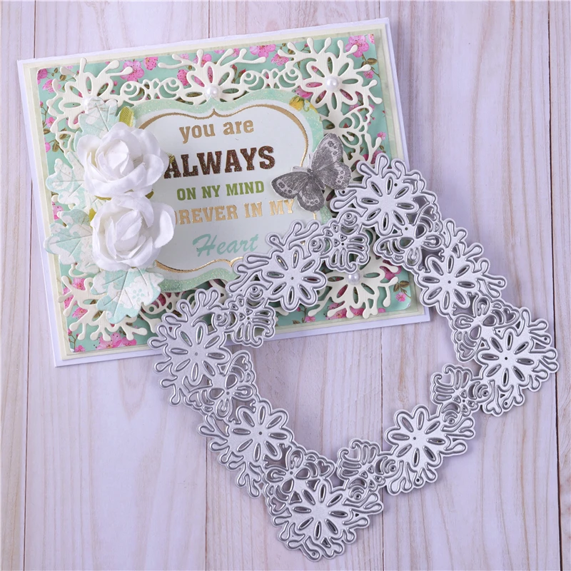 

DiyArts Flower Butterfly Frame Metal Cutting Dies Embossing Stencil Scrapbook Spring Holiday Template Punch Paper Crafts New