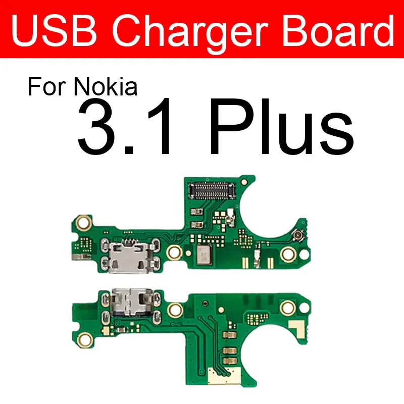 For Nokia 3.1Plus Charger USB Jack Board For Nokia 2 2.1 3 3.1 Plus 5 5.1 6 6.1 7 7.1 Plus 8 Charging USB Port Board Module Replacement Parts - Цвет: For Nokia 3.1Plus