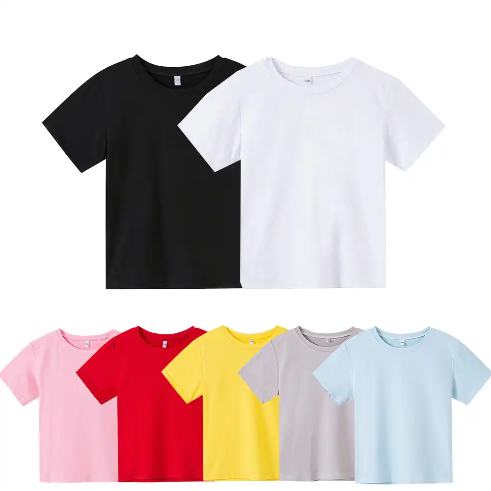 無地tシャツ子供のための夏の少年の服4 14tファッショントップtシャツ子供ユニセックス女の子服半袖純粋な綿 Tシャツ Aliexpress