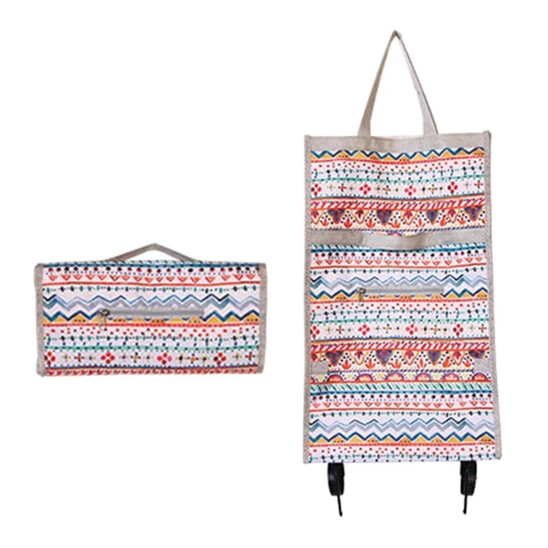 

Foldable Grocery Shopping Cart Food Organizer Trolley Bag On Wheels Bags Buy Vegetables Shopping Bags Small Pull Cart Tug Bag