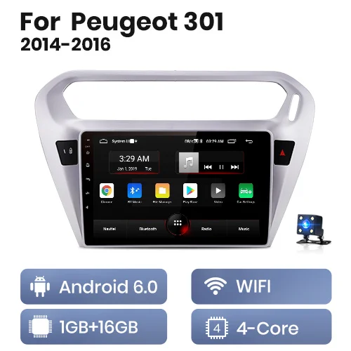 AWESAFE для peugeot 301 Citroen Elysee автомобильный Радио Мультимедиа Видео плеер gps Нет 2din 2 din Android 8,1 2 ГБ+ 32 ГБ - Цвет: WIFI  (1GB-16GB)  A