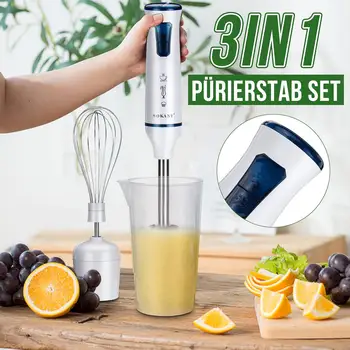

3 IN 1 Electric Hand Blenders Handheld Mixture Eggs Blenders Home Kitchen Mixer Baby Food Grinder Stick Fruit Juicer Vegetable