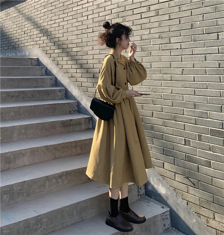 

2020 Spring Clothing New Style South Korea Sweet Waist Hugging Long Elegant Slimming Significantly Higher Single-Breasted Trench