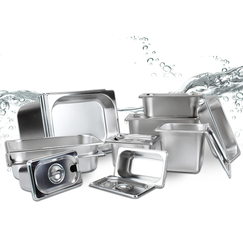 304 stainless steel pans malatang food square pots rectangle fracition plate score basin stainless steel food pot