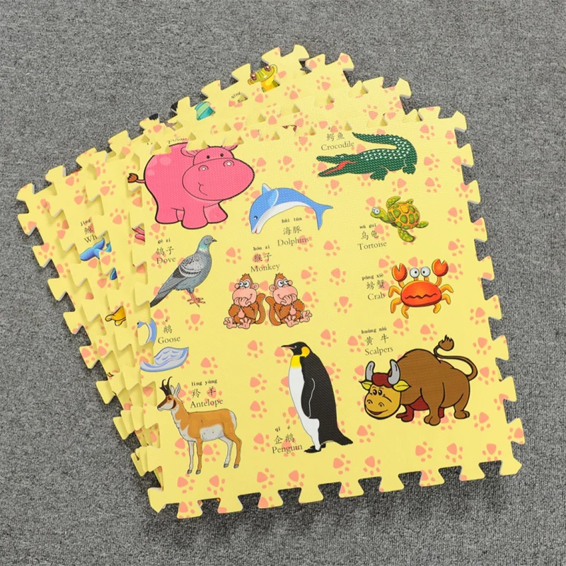 Модный дизайн животных Парк головоломки Ползания игровой коврик для ребенка