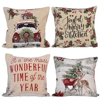 

4 Pcs Home Decor Pillowcase Throw Pillow Cushion Cover Square Decorative Pillowcase for Couch, Sofa