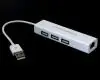 Белый USB для RJ45 Ethernet сетевой адаптер карта с 3 портами usb порты концентратор Поддержка USB 2,0# T2 - Цвет: Белый