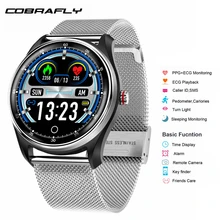 Cobrafly MX9 Smart Watch Men ECG+PPG HRV Heart Rate Blood Pressure Monitor with IP68 Waterproof Smart Bracelet for Android IOS Cobrafly MX9 Smart Watch Men ECG+PPG HRV Heart Rate Blood Pressure Monitor with IP68 Waterproof Smart Bracelet for Android IOS