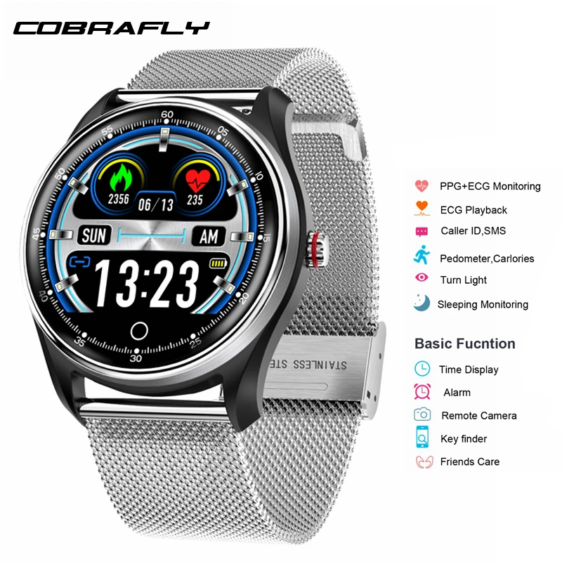  Cobrafly MX9 Smart Watch Men ECG+PPG HRV Heart Rate Blood Pressure Monitor with IP68 Waterproof Sma - 4000045231228