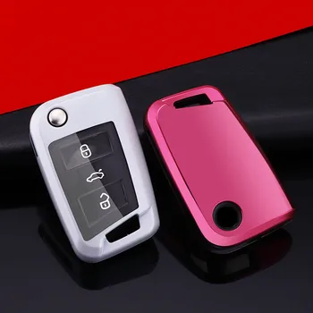 

TPU+PC Car Key Case Cover Shell Protection For Volkswagen VW Golf 7 mk7 Seat Ibiza Leon FR 2 Altea Aztec For Skoda Octavia