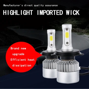 

1PC 9-32W LED Light S2 Headlight LED H1 H3 H7 H11 H13 9004 9005 9006 36W 8000LM Automatic Headlamp 6500K Light Bulb