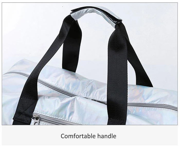 Glossy Gym Bag Dry Wet Travel Fitness Bag For Men Tas Handbags Women Nylon Luggage Bag With Shoes Pocket Traveling Sac De Sport