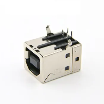

100pcs USB Type B Female Printer Square Interface Port Socket Right Angle 90 Degree Connector