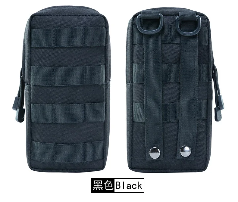 На открытом воздухе армейские вентиляторы Molle система корпус посылка обслуживание посылка тактическая карманная седельная сумка Маленькая седельная сумка принимаем посылка - Цвет: black